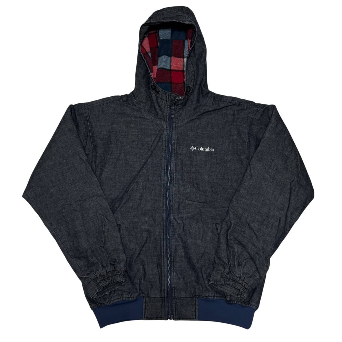 良品 Columbia コロンビア 裏地フリース デニム ジャケット L インディゴ メンズ アウトドア 25-0701拍卖
