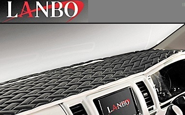 【M's】ハイエース 200系 3-5型(標準ボディ オートセンサー有り用) LANBO ダッシュマット TYPE LUXE ブラック×ホワイト×シルバーステッチ拍卖