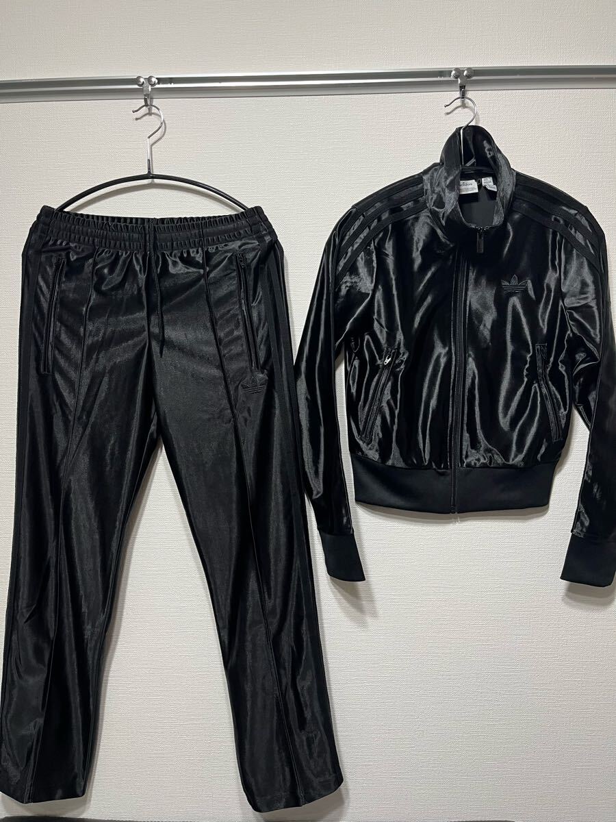 adidas firebird セットアップ 上下セット 黒 ブラック ジャージ S アディダス拍卖