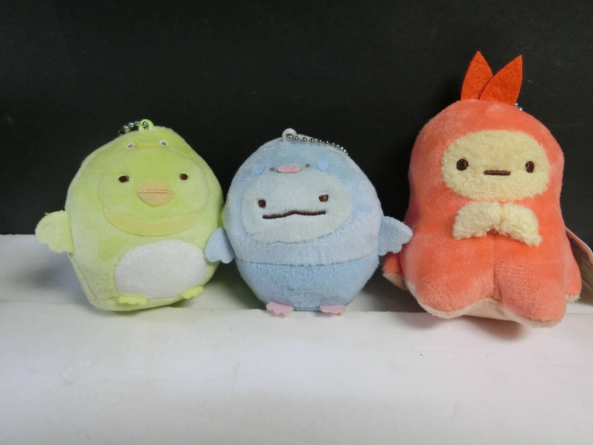 ★未使用 すみっコ弁当 ボールチェーン付きぬいぐるみ たこさんウィンナー えびふらいのしっぽ とかげ ぺんぎん みんなでことりっコ拍卖