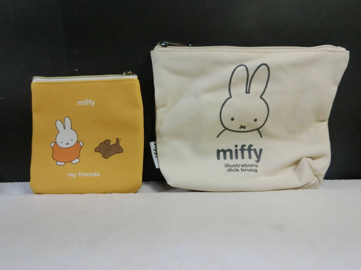 ★未使用 ハニーズ ミッフィー ポーチ キナリ ミッフィー ポーチ スナッフィー フラットポーチ 2点 セット 希少拍卖