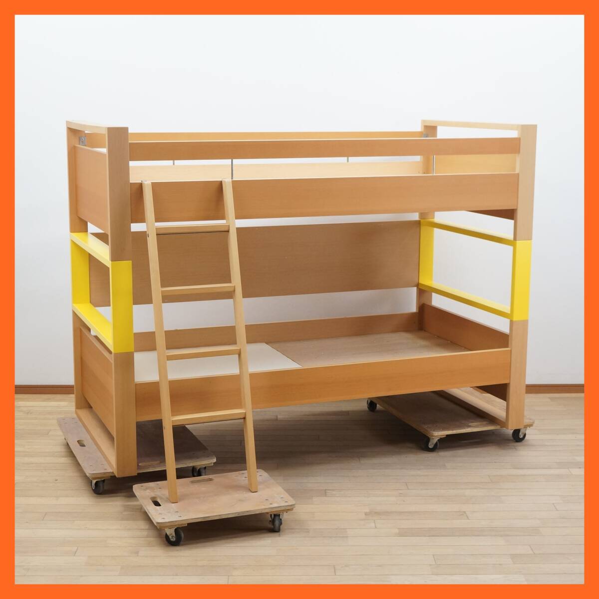 東ハ:【ACTUS KIDS/アクタスキッズ】二段ベッド 全高約152.6㎝ 長さ約208.5㎝ 奥行約103.5㎝ 子ども用ベッド 2段ベッド キッズベッド 拍卖