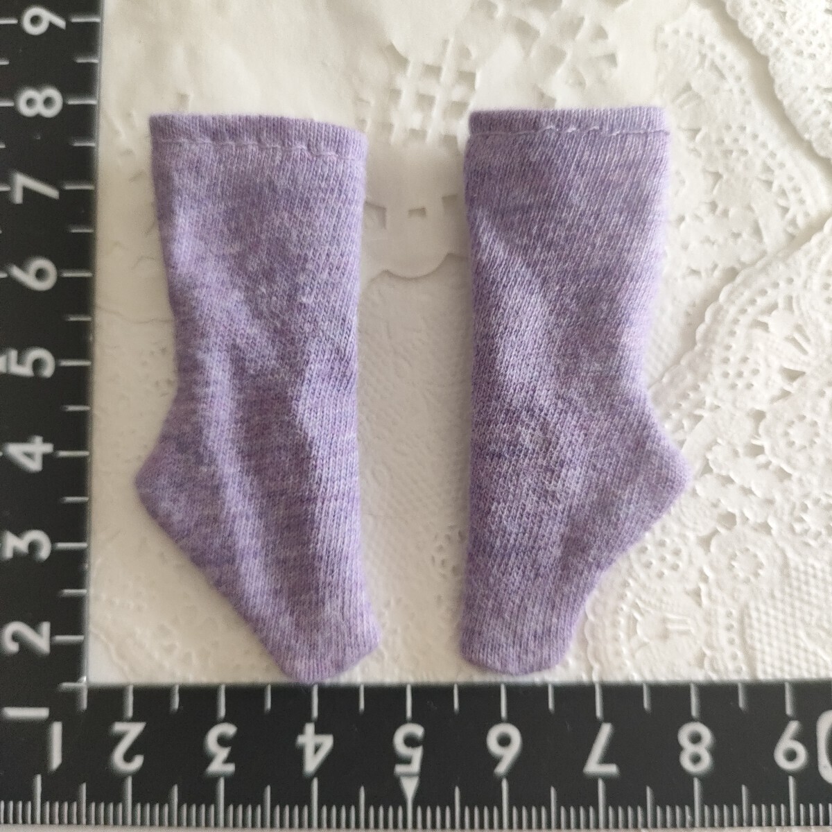 tia*゜☆:。ドール用 タミーちゃん サイズ ソックス 靴下 ショートソックス パープル 紫 拍卖