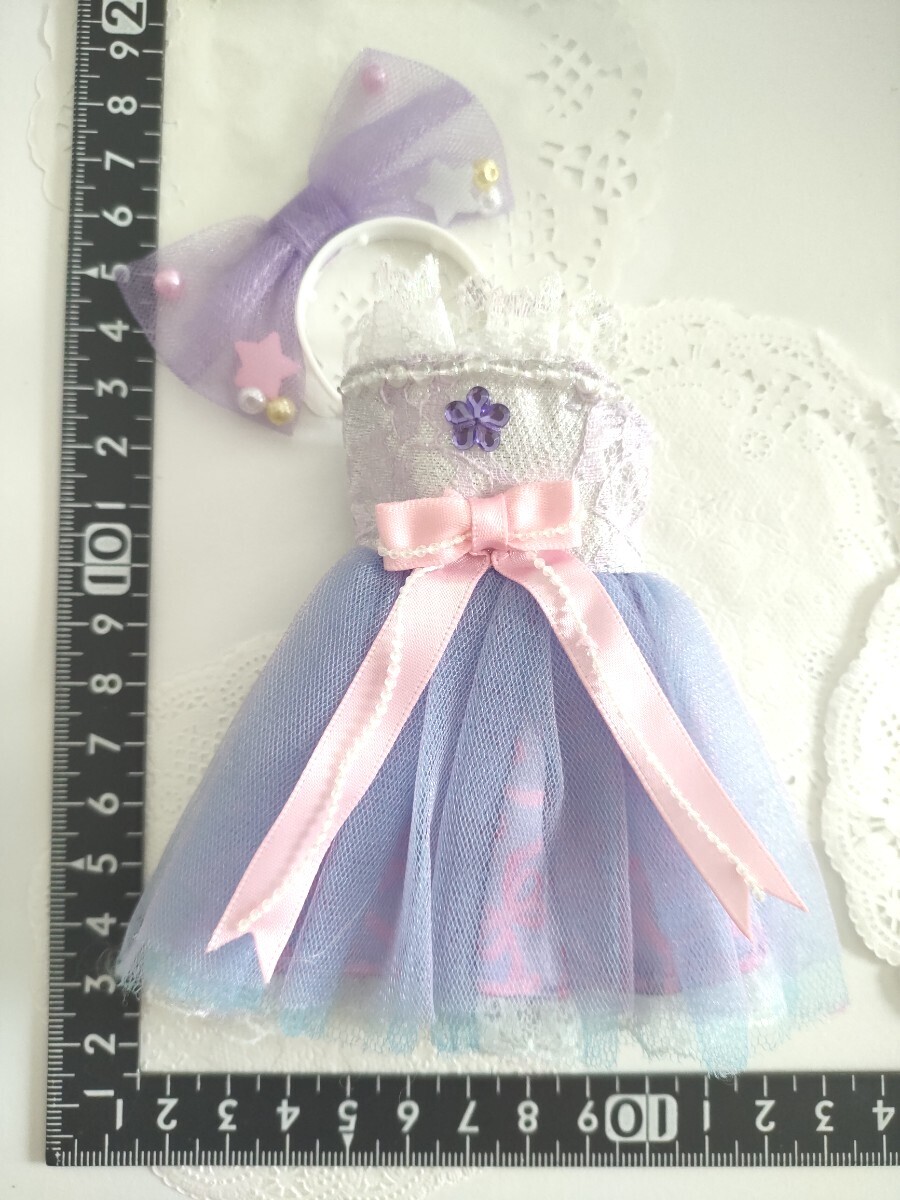 5r0629 ドール用 ミニドレス ビッグリボンカチューシャ セット ピュアニーモ リカちゃん ネオブライス 1/6ドール拍卖