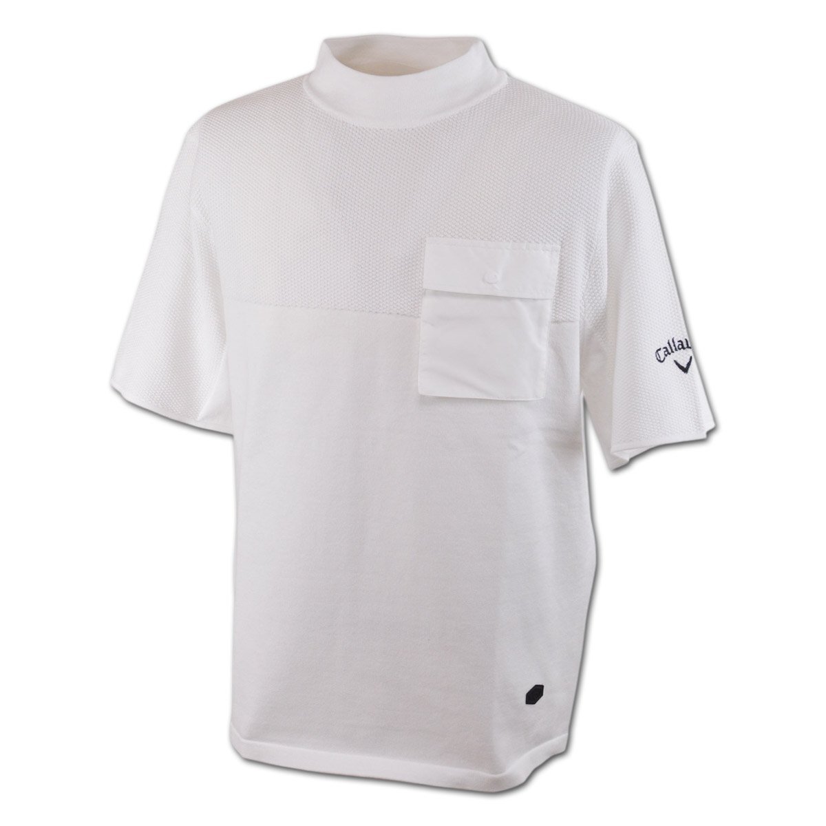 20%OFF【キャロウェイ】メンズ 半袖ハイネックシャツ LL 白 C25134103-1030 Callaway ゴルフ モックネック かっこいい おしゃれ @拍卖