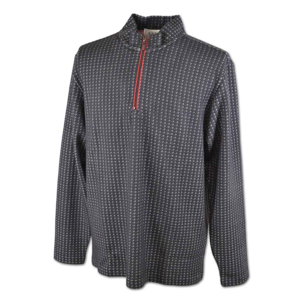 3割引【BBCO ビビコ】メンズ 長袖ハーフジップシャツ L(48) 黒 45-1602-01-05 アンジェロ カジュアル おしゃれ かっこいい 高級 @拍卖