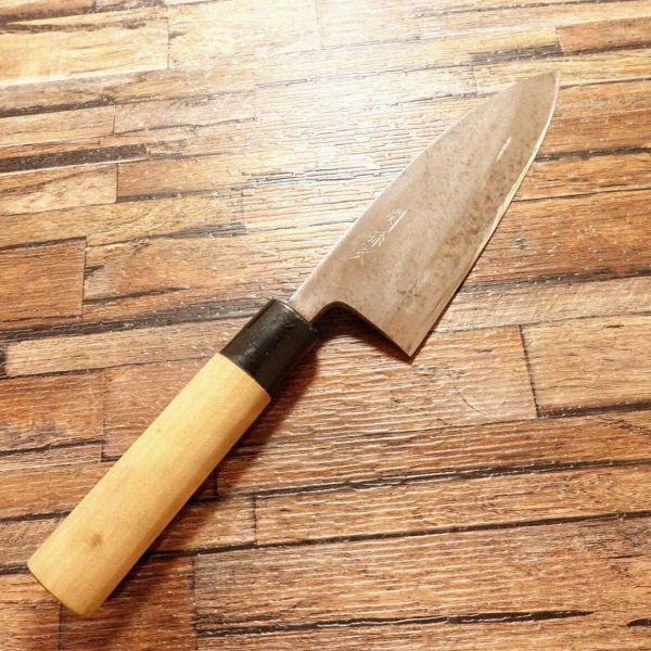 関孫六 出刃包丁 研ぎ済 ハガネ 片刃 貝印 KAI 150mm拍卖