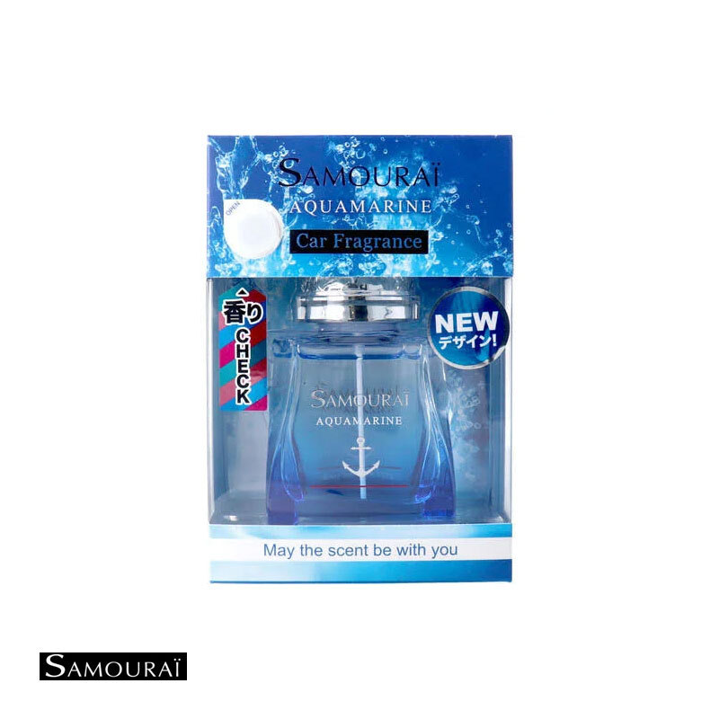 芳香剤 サムライ アクアマリンの香り カーフレグランス 60ml 液体タイプ 置き型 香水 車内 部屋 玄関等に SPRジャパン 23036 ht拍卖
