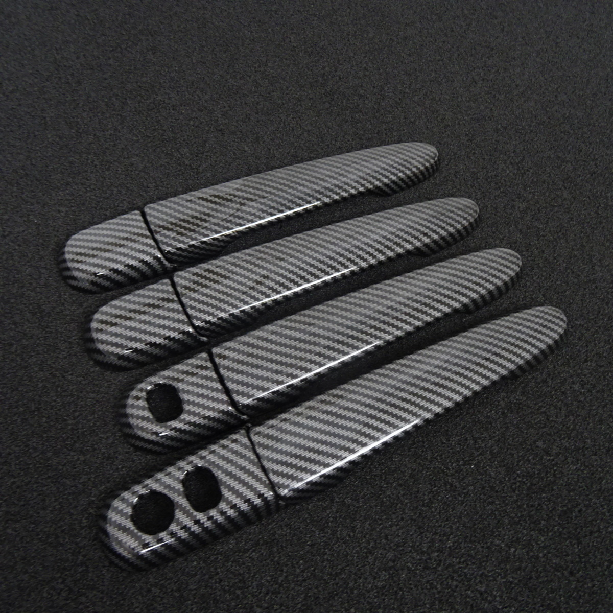 スポーティ全開♪ カーボン ルック ドアハンドル カバー ミライース LA350S LA360S B L X G SAIII リミテッド ガーニッシュ I拍卖