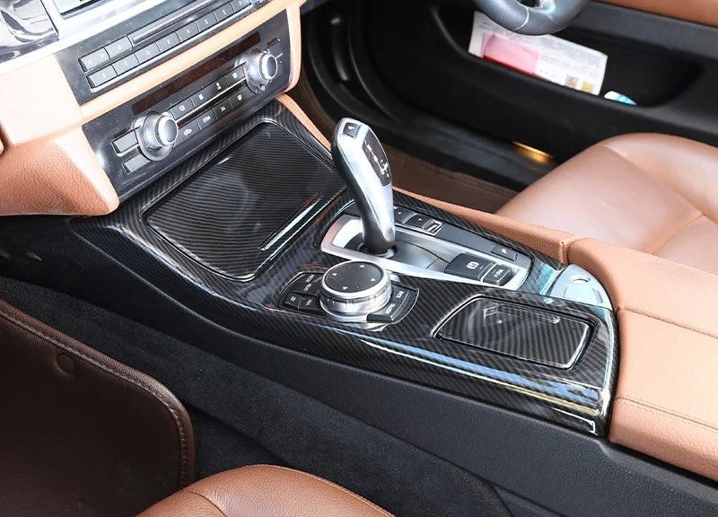 スポーティ全開♪ BMW カーボン ルック シフトパネル カバー F10 F11 523i 523d 528i 535i 550i アクティブハイブリッド5 Mスポーツ 右H拍卖