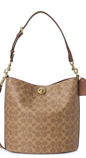 【美品、使用数回のみ】COACH ウィロウ ソフト バケット バッグ・シグネチャー キャンバス 拍卖