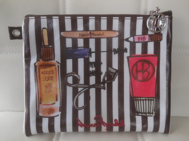 ◇HENRI BENDEL◇ヘンリベンデル◇ストライプ柄◇ポーチ◇中サイズ◇拍卖