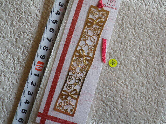 しおり 和柄 栞 ブックマーク 日本製 24KGP 未使用●32●送料110円●同梱大歓迎拍卖