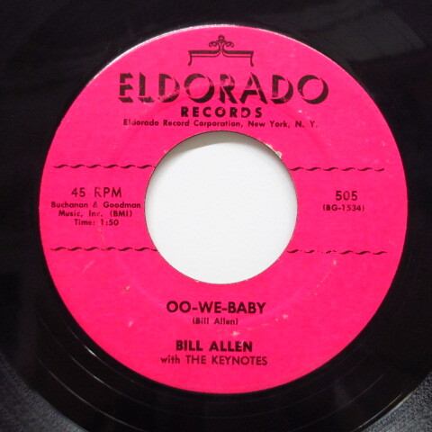 BILL ALLEN & THE KEYNOTES()-Oo-We-Baby / Butterfly (Orig)拍卖