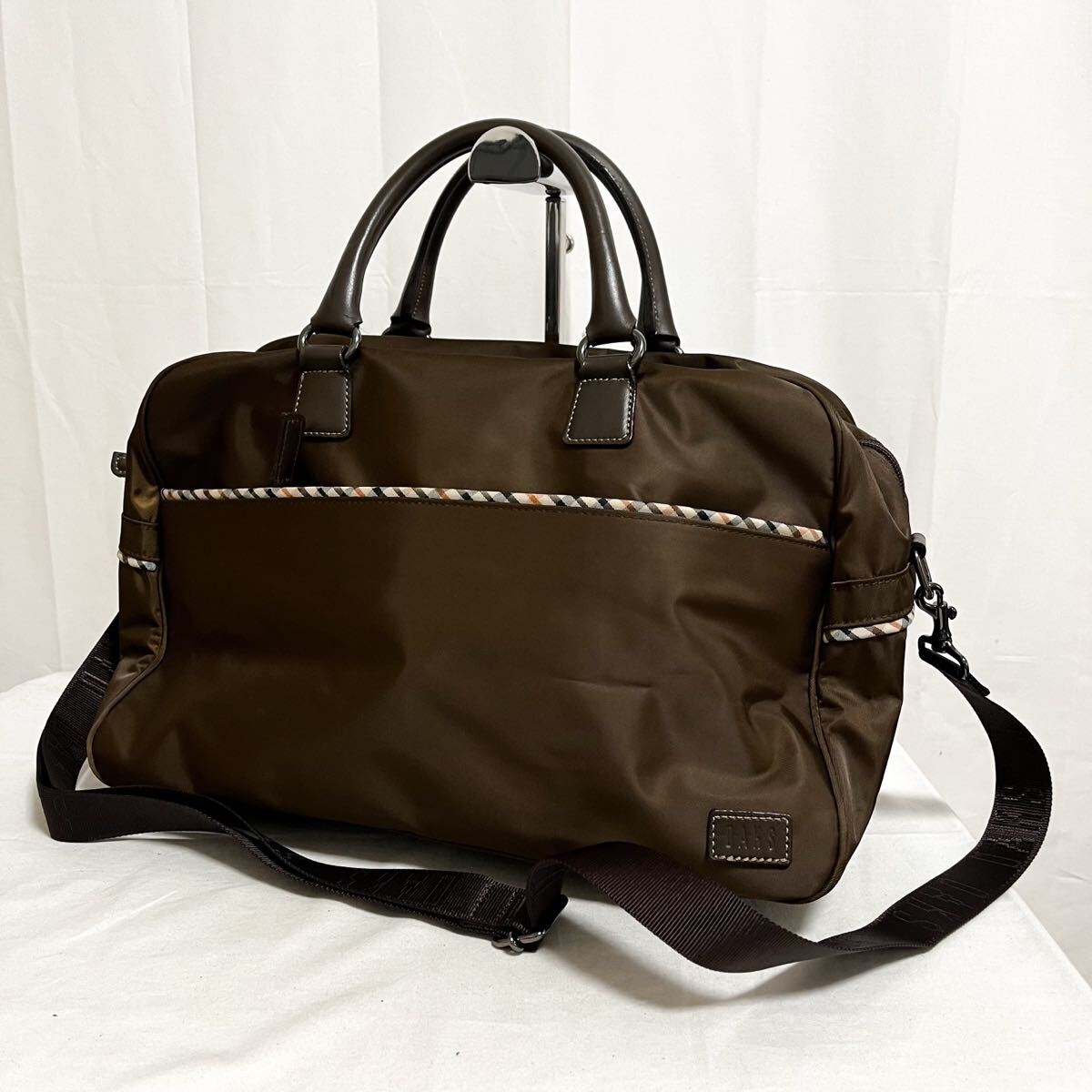 和787★ DAKS ダックス ボストンバッグ トラベルバッグ 大容量 ビッグ ブラウン メンズ レディース 出張 旅行拍卖
