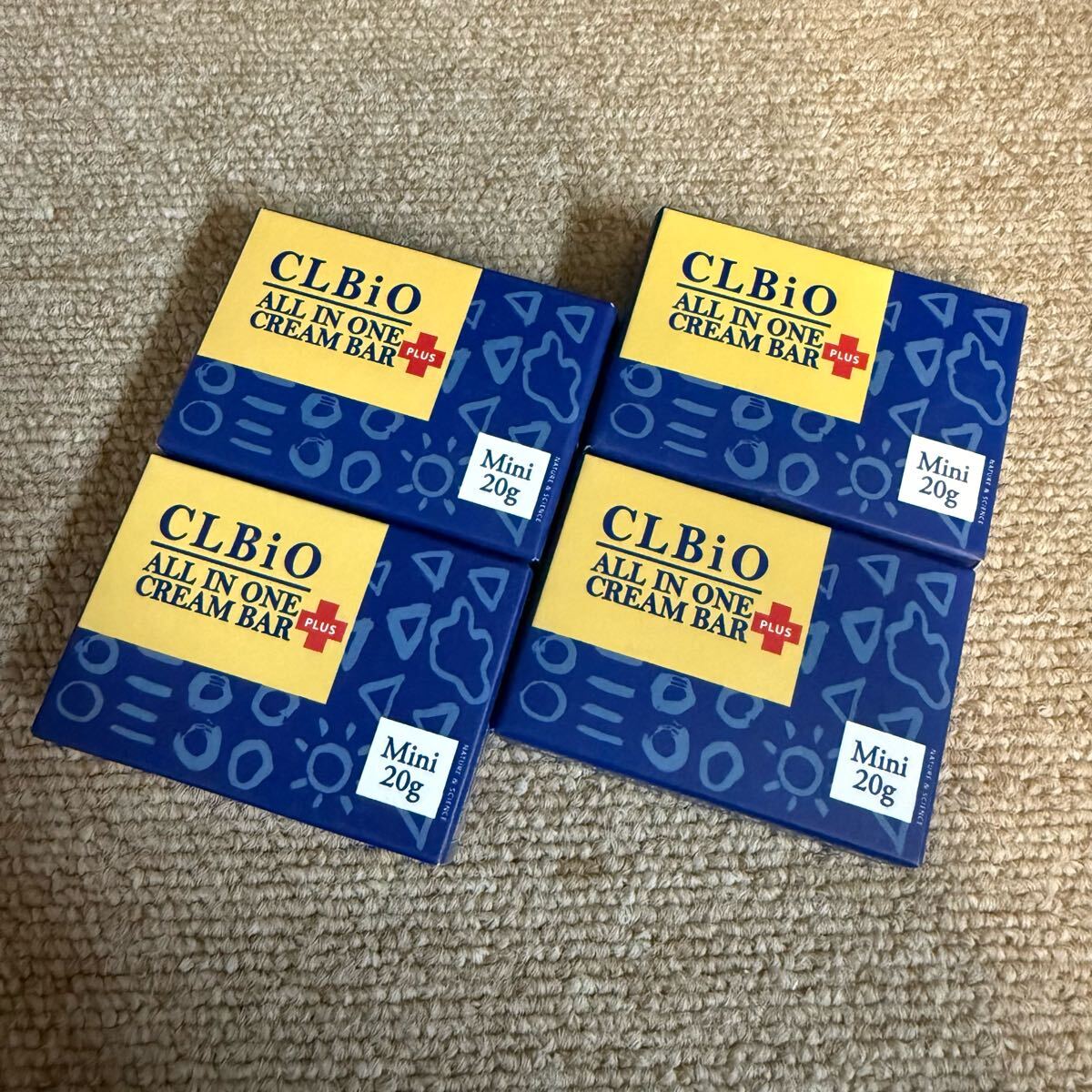 E192■ 未使用◆ CLBiO ALL IN ONE CREAM BAR PLUS Mini 20g オールインワン石鹸(プラス) 4個セット拍卖