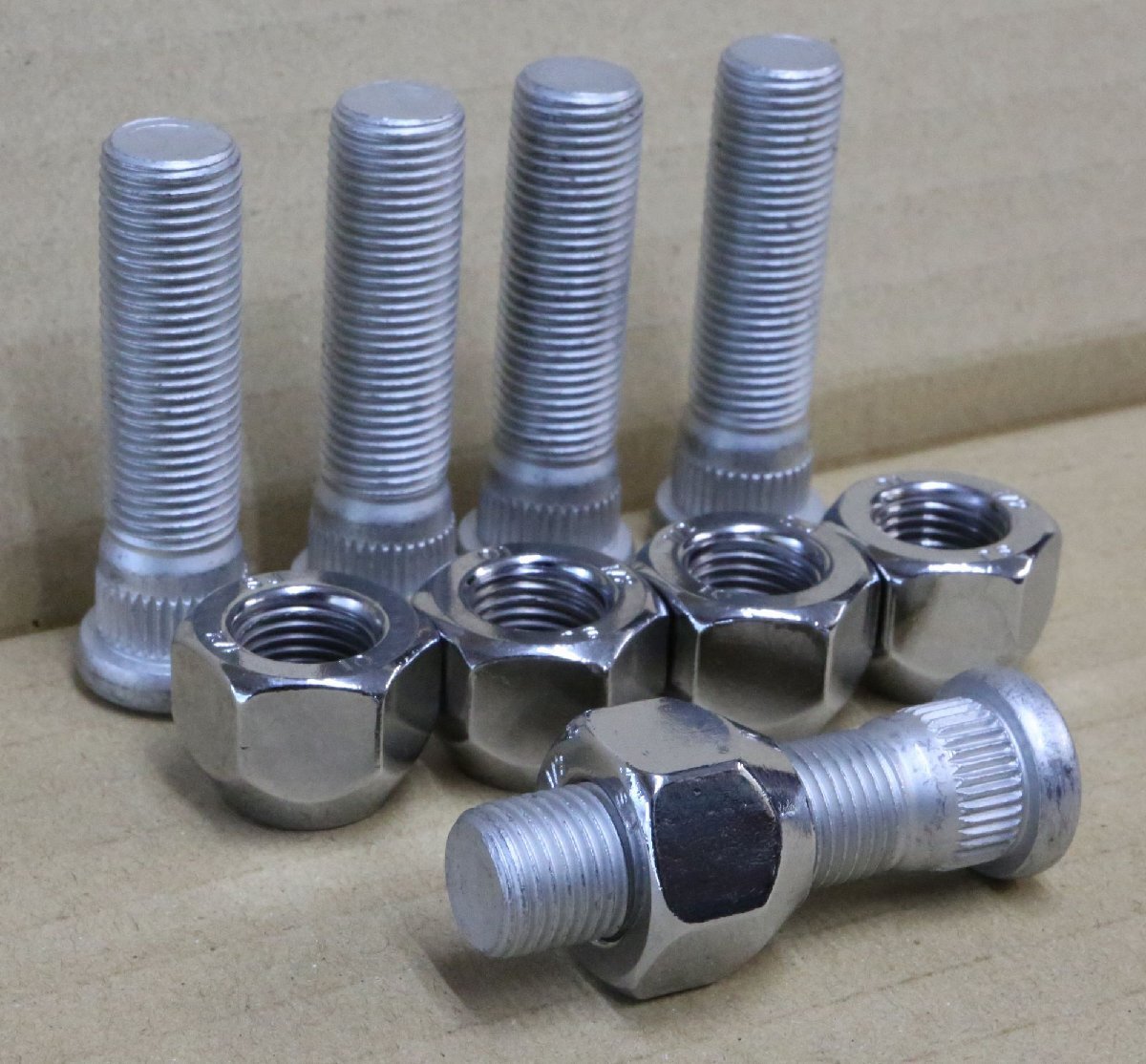 【全国送料無料】Holin ハブ 圧入 スタットボルト&ログナット 5個セット 1/2X20 46mm 12.9高強度ボルト スタッド STUDS拍卖