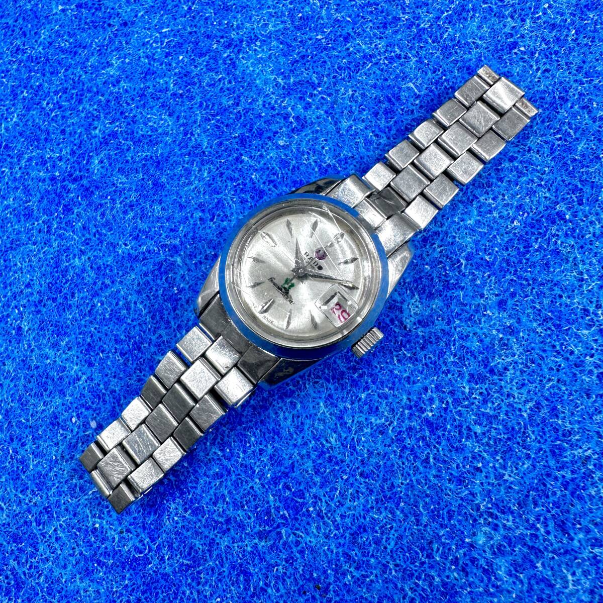 【稼働品】RADO ラドー GREEN HORSE グリーンホース デイト 759 手巻き レディース 腕時計 ヴィンテージ拍卖