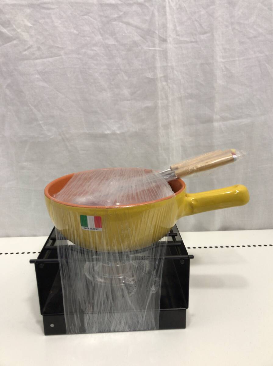孔雀印 チーズフォンデュセット イエロー オレンジ 鍋 O拍卖