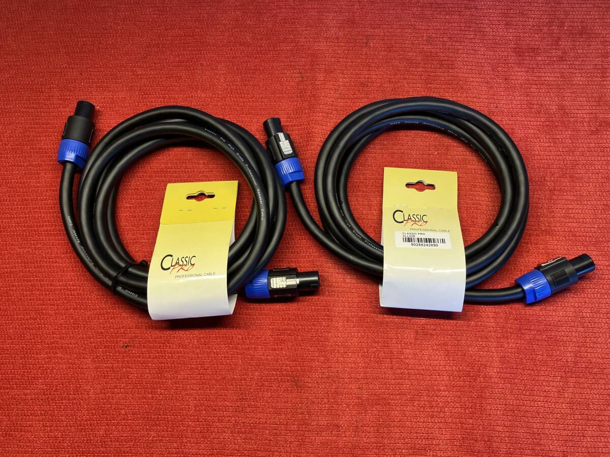 2本◆CLASSIC PRO SLL03B オーディオケーブル クラシックプロ 3m スピコン-スピコン◆送料込◆②拍卖