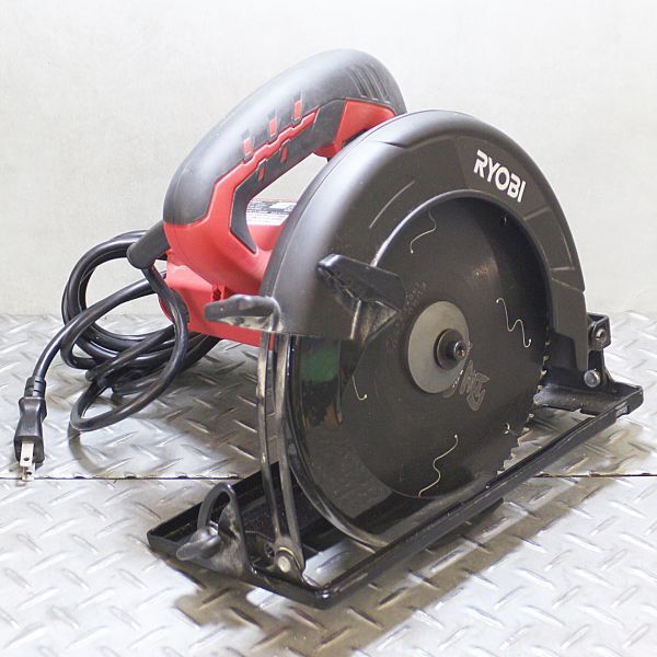 【新潟発】京セラ 丸ノコ(ブレーキ付) W-1910 リョービ KYOCERA RYOBI 100V 50/60Hz 木工用 超硬丸ノコ 木工 電動 切断 DIY 工具 中古 北陸拍卖