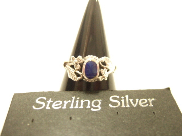 横浜最新 シルバー925SILVER銀ピンキーリング♪花の紋様 6~8号 ネイビー メンズレディース 送料無料1a(サイズを必ずお知らせ下さい)拍卖