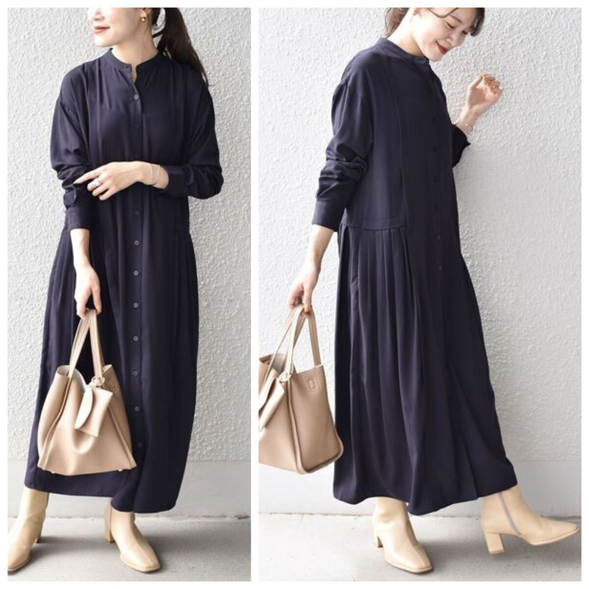 新品 SHIPS サイドタック ワンピース 定価16500円 S拍卖