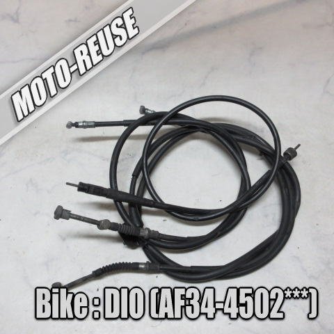 □【Live Dio ライブディオ AF34】純正ケーブルセット ブレーキワイヤー/メーターケーブル/ブレーキケーブル□K64088拍卖