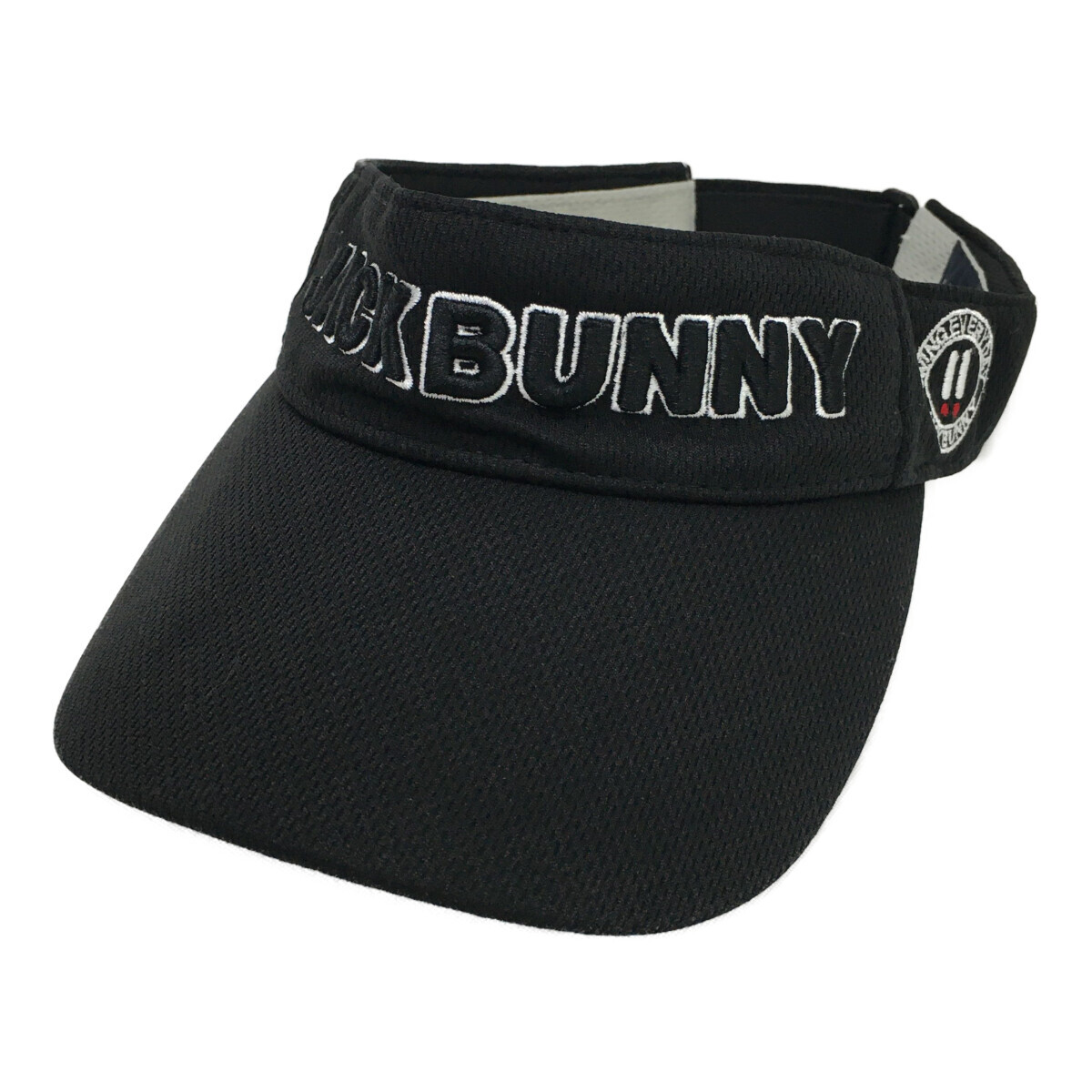 coco 中古【値下げ】ジャックバニー Jack Bunny!! サンバイザー フリー ブラック ロゴ刺しゅう シンプル レターパックプラス発送可 K8112拍卖