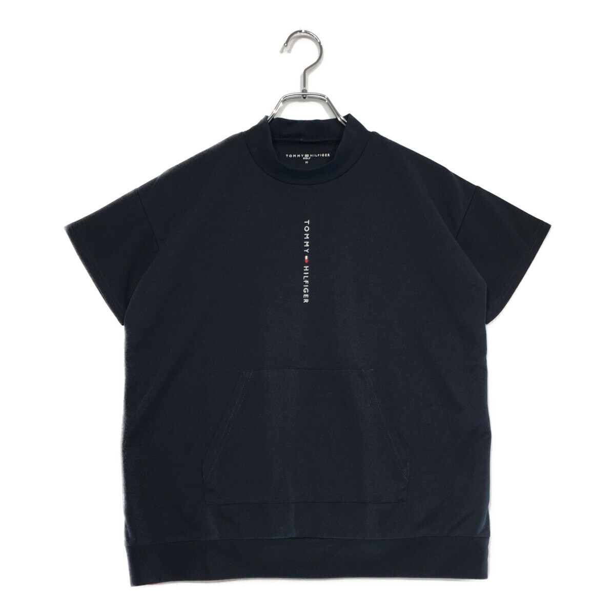 coco 中古【値下げ】 トミーヒルフィガーゴルフ TOMMY HILFIGER GOLF レディース 半袖シャツ M 紺 モックネック ネコパケ発送可 99852拍卖