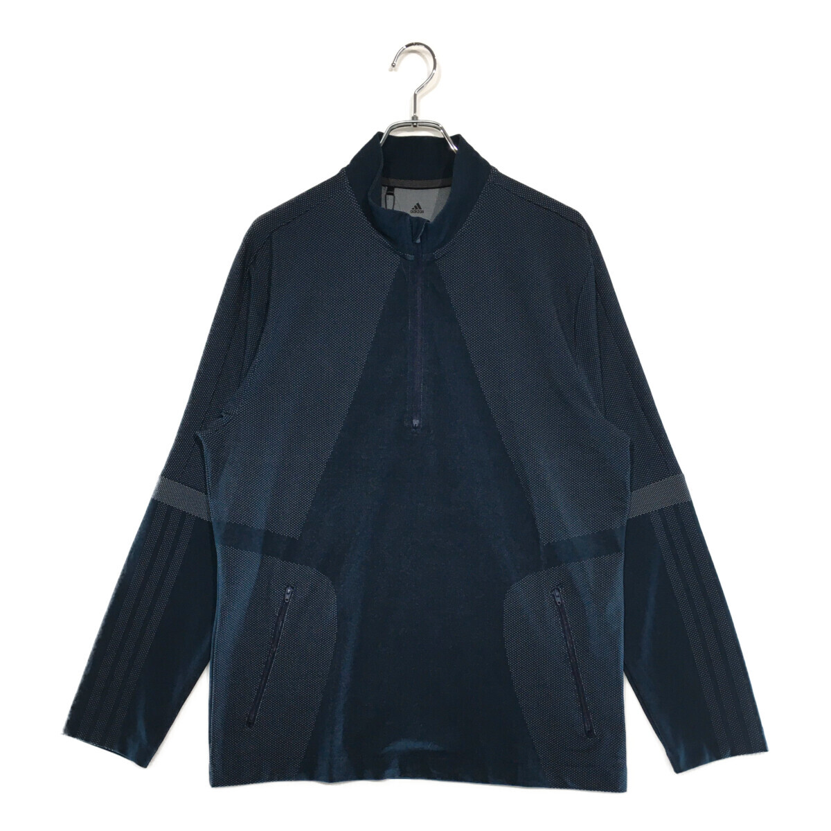 coco 未使用品【値下げ】 アディダスゴルフ adidas GOLF メンズ 長袖シャツ L 紺 ネイビー ハーフジップ レターパックプラス発送可 99915拍卖