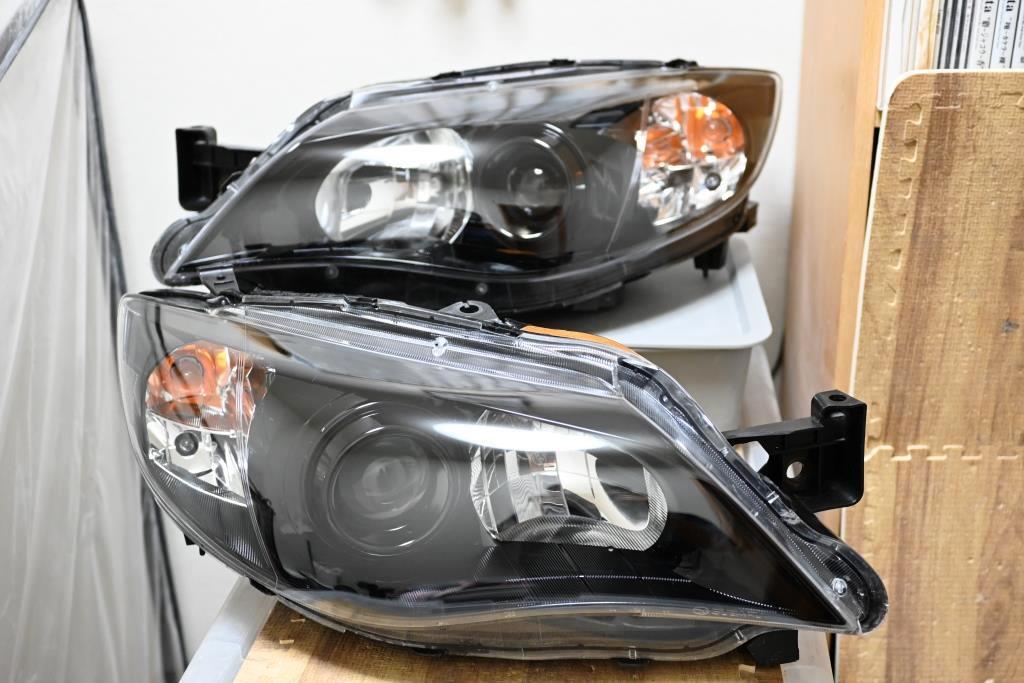 綺麗 黄ばみ無し SUBARU GRB GR GH GH7 WRX STI インプレッサ HID ヘッドライト 左右 セット ブラック加工② ICHIKOH 1809 2E コーティング拍卖