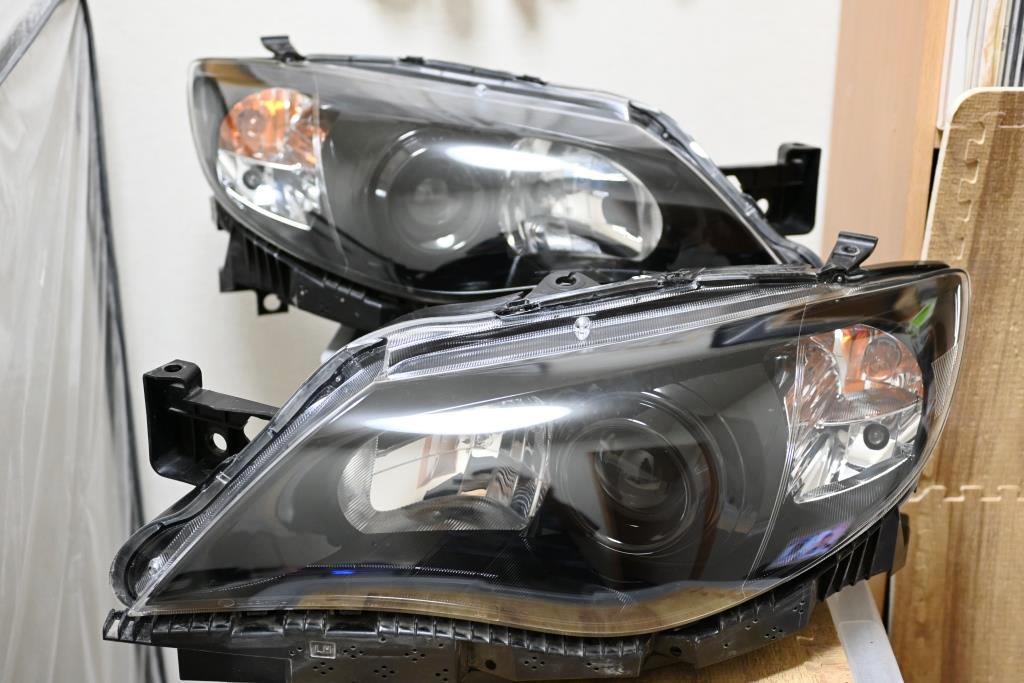 美品 黄ばみ無し SUBARU GRB GRF GH8 GH7 GH WRX STI インプレッサ ハロゲン ヘッドライト 左右 セット ブラック加工① ICHIKOH 1806 2A拍卖