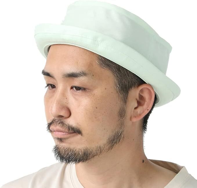 <Lサイズ(約61cm)><Mint>egnuu 日本製 コットン ポークパイハット 帽子 メンズ 大きいサイズ 日本製拍卖