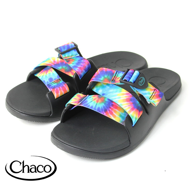 <US8(25.0cm)><DARK-TIEDYE>サンダル チャコ Chaco レディース チロス スライド DARK TIE DYE拍卖