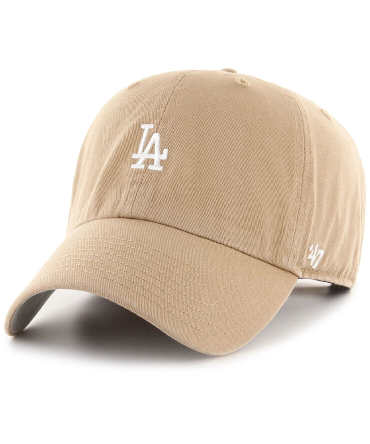 <LAカーキ/ミニロゴ(14751409)>★新品★ ’47 CLEAN UP Base Runner Cap ロサンゼルス・ドジャース カーキ 14751409 正規品拍卖
