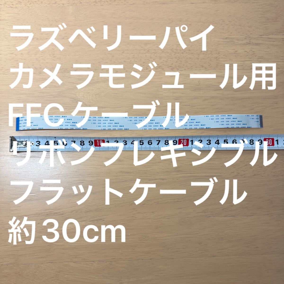 ラズベリーパイ モジュールカメラ用 FFCケーブルリボンフレキシブルフラットケーブル - 15ピン、約30cm 柔軟性 超薄型拍卖