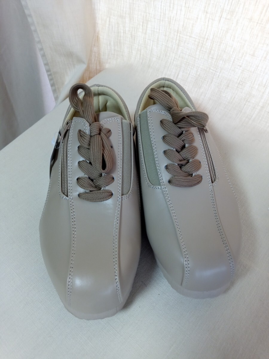 12912 ★★ OTTO RINO 幅広撥水シューズ サイズ24cm ベージュ拍卖