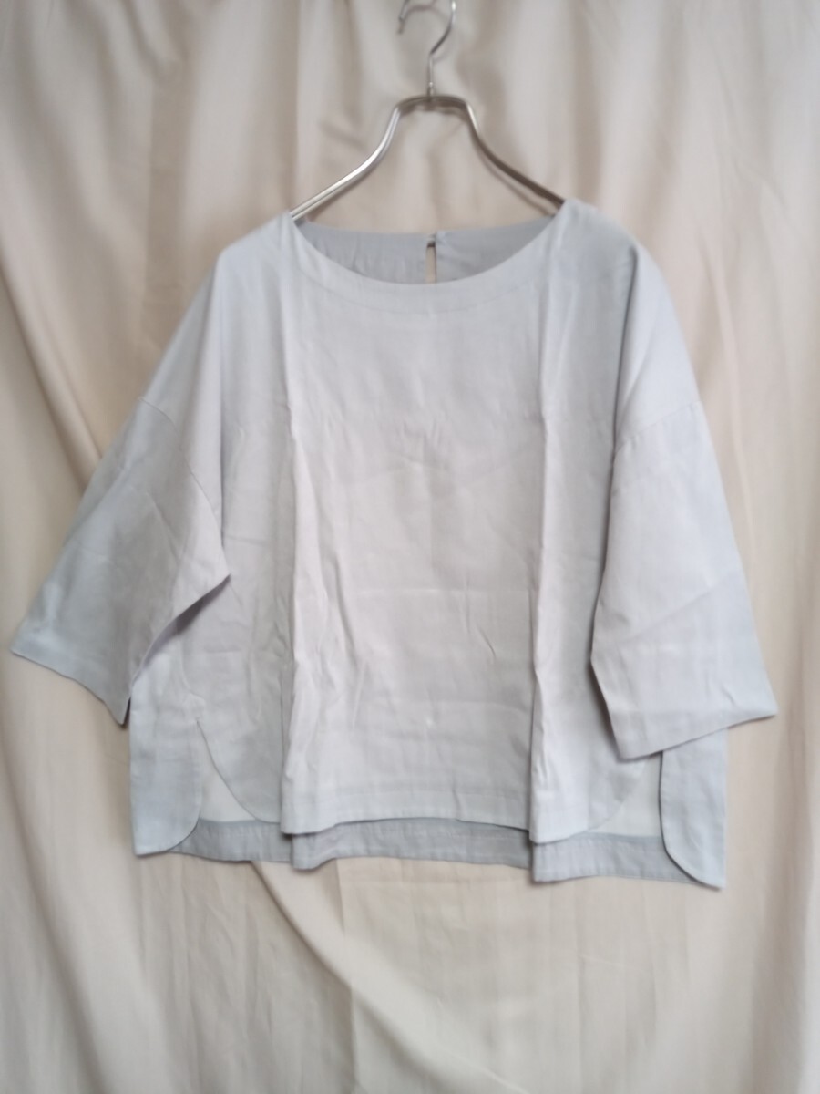 12919 ★★ Arcatere スエード調トップス 日本製 サイズ38 五分袖拍卖