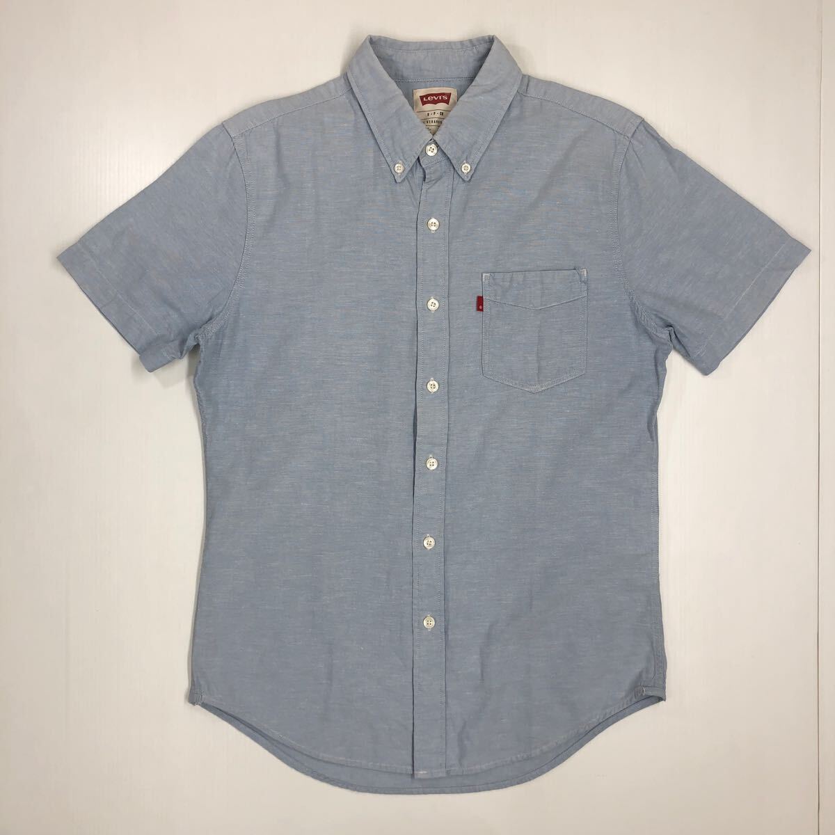 LEVI'S リーバイス 半袖ボタンダウンシャツ デニムシャツ メンズ Sサイズ 47-64拍卖