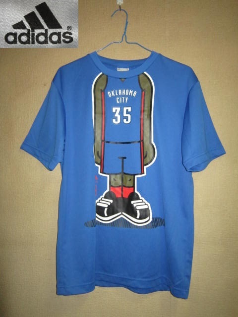 超激レア! adidas NBA OKLAHOMA CITY 35 アディダス オクラホマシティ ケビン デュラント バスケ 速乾 ポリTシャツ S拍卖