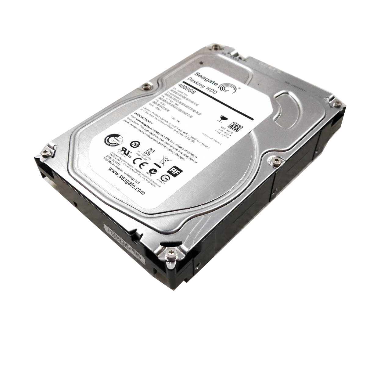 【中古パーツ】3.5 SATA 4TB 1台 正常 Seagate ST4000DM000 使用時間65536H ■HDD8308拍卖