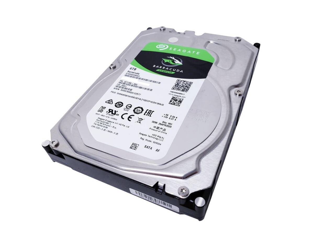 【中古パーツ】3.5 SATA 6TB 1台 正常 Seagate ST6000DM003 使用時間0H ■HDD8381拍卖