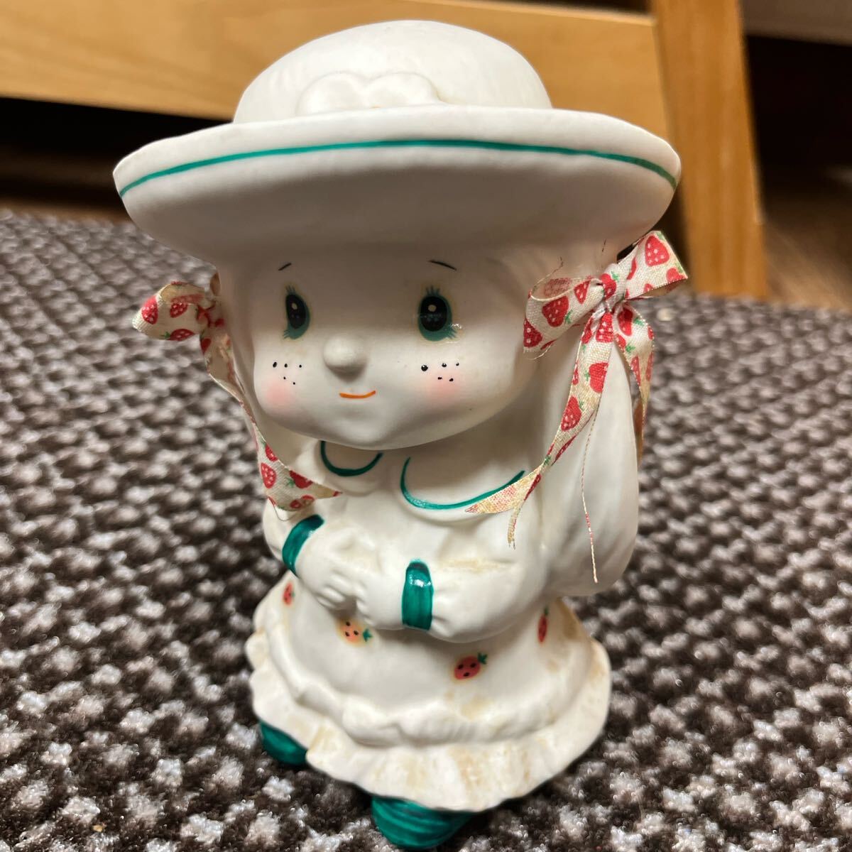 昭和レトロ 女の子貯金箱 ラブリーホワイト インテリア拍卖