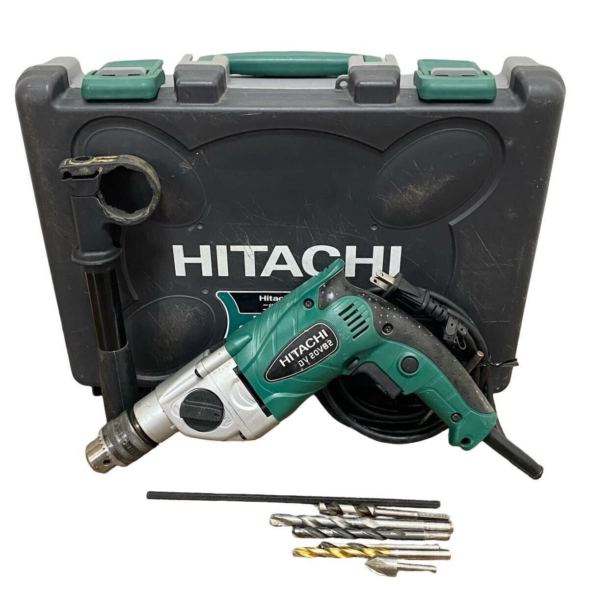 動作品■日立工機 二段変速振動ドリル 20mm 100V ビット ケース付き コード式 電動工具 穴あけ DV20VB2 中古品■兵庫県姫路市発 E1拍卖