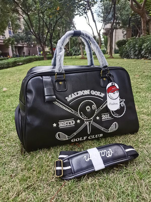 マルボンゴルフ malbon golf ボストンバッグ ゴルフ ショルダーバッグ 新品未使用 ブラック sk0350-6拍卖