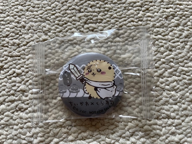 ★新品未開封★ちいかわ ラッコ/缶バッジ/くら寿司 コラボ拍卖