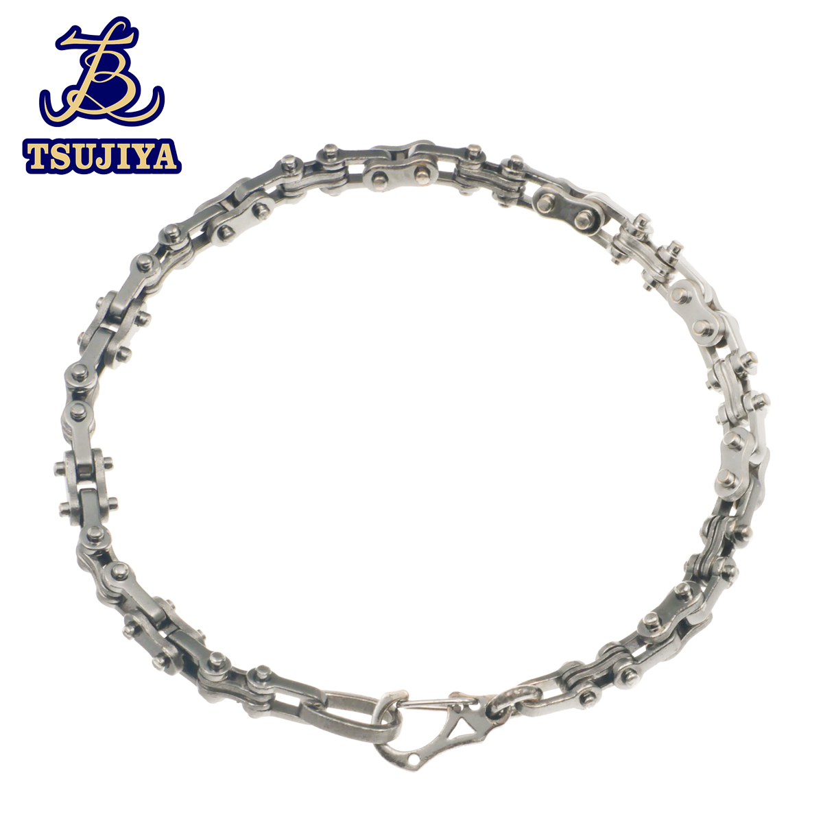 E-NO'S イーノス チェーンブレスレット メンズ K18/SV925 長さ21cm 21.8g 中古AB【辻屋質店J2731】拍卖