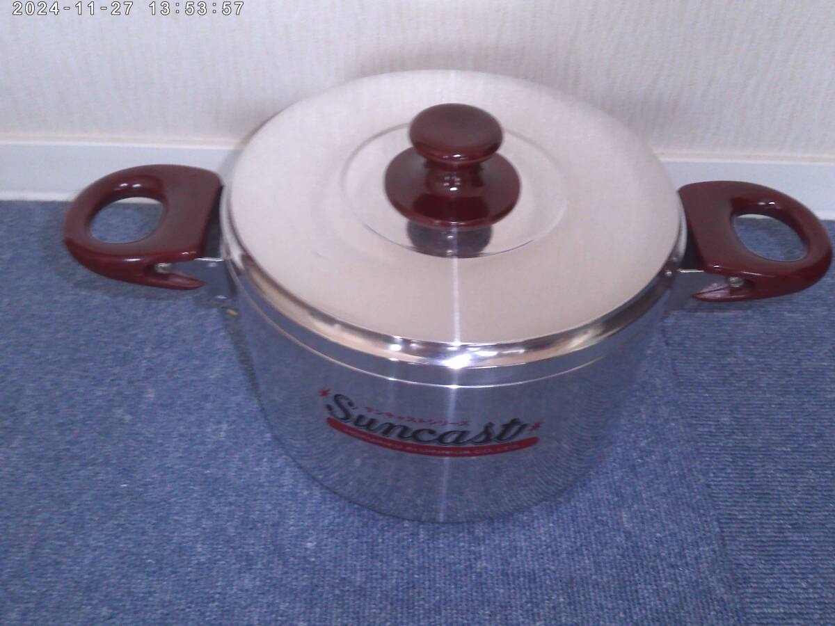 北陸アルミ Suncast サンキャスト 厚手 アルミ 両手鍋 21㎝ 3.7L 鍋底3.3ミリ拍卖