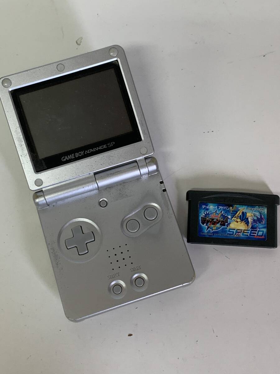 ⑩26◆Nintendo 任天堂◆GAMEBOY ADVANCE SP AGS-001 シルバー ゲームボーイアドバンス 携帯電獣 テレアファング 本体 ゲーム機 ジャンク拍卖